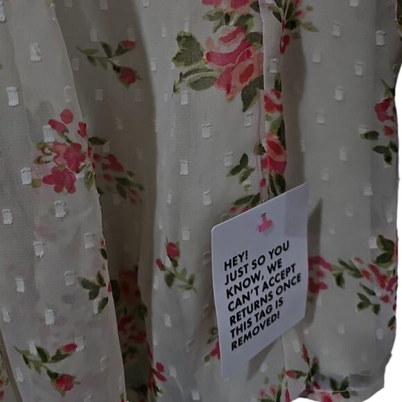 ASOS Ring Detail Cutout Mini Dress Ditsy Floral Size 8 - Picture 10 of 10